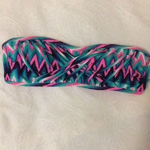 Bandeau Multi-Colored Bikini Top